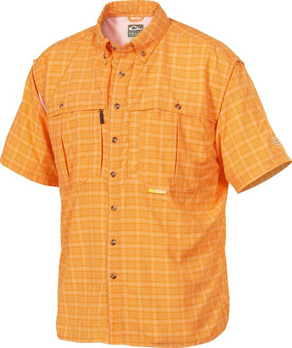 Drake Waterfowl Wingshooter’s Plaid UPF50 Sun Shirt Short Sleeve