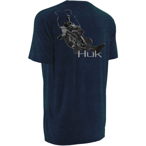 Huk KScott Strike Off Tee Heather NAVY  H1000031