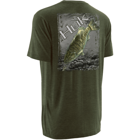 Huk KScott Small Mouth Tee H1000032 HEATHER GREEN