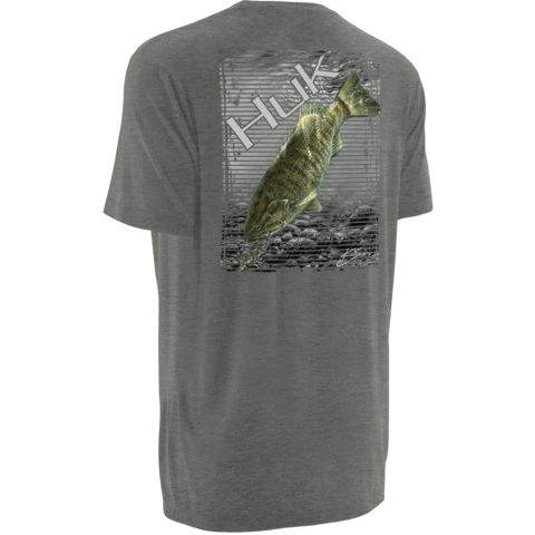 Huk KScott Small Mouth Tee H1000032 TRUE GREY HEATHER