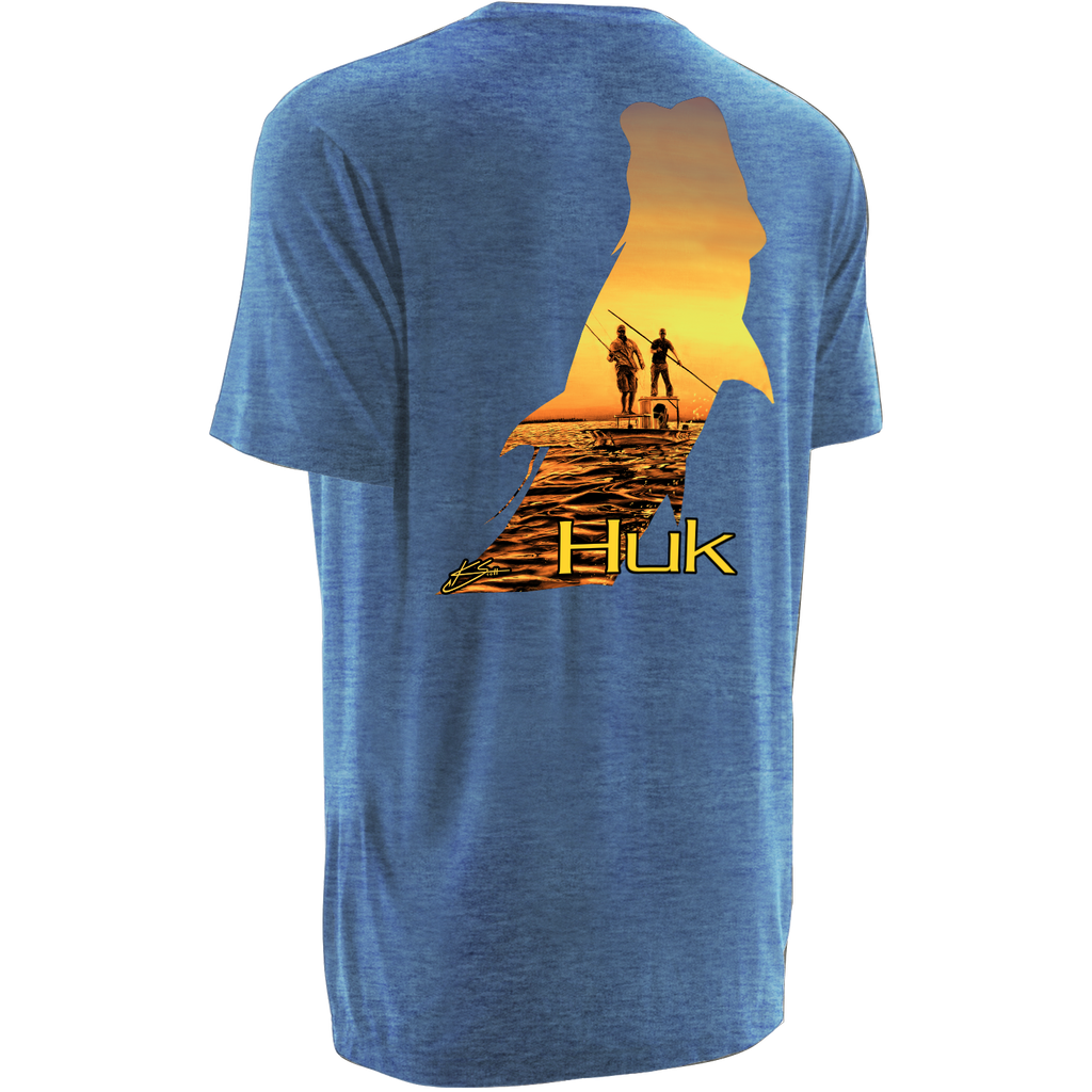 Huk KScott Twighlight Tee Heather Carolina Blue  H1000033