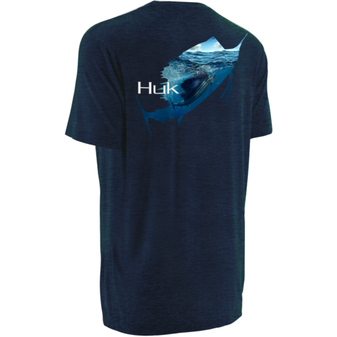 Huk KScott Rising Sail Tee Heather Navy-H1000036-HNV