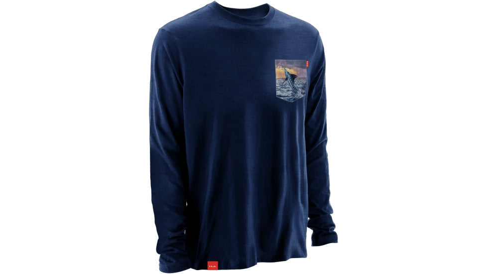 HUK Performance Fishing Mens Kscott Long Sleeve Pocket Tee H1000060