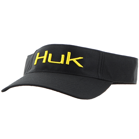 Huk Gear Men s RS Logo Visor Black One Size Fits Most