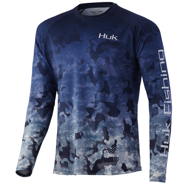 Huk - Refraction Fish Fade Pursuit Medium / Bluefin / Long Sleeve