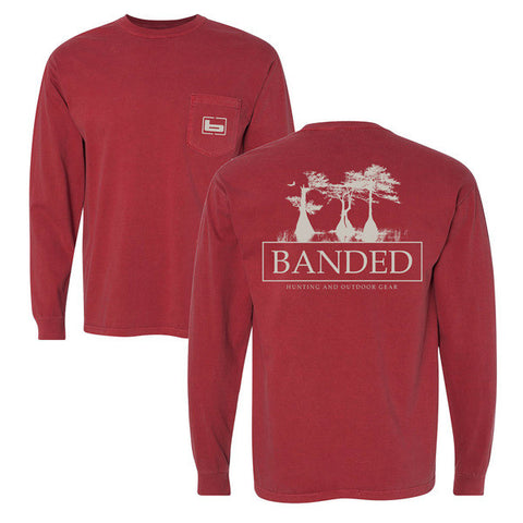 Banded Cypress L/S Tee Brick(darker than the picture appears)