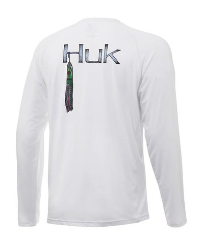 Huk - Tuna Jig Pursuit Long Sleeve - WHITE H1200242
