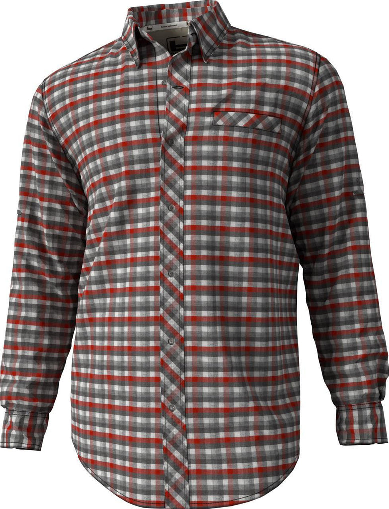Banded Vented Check L/S Shirt
