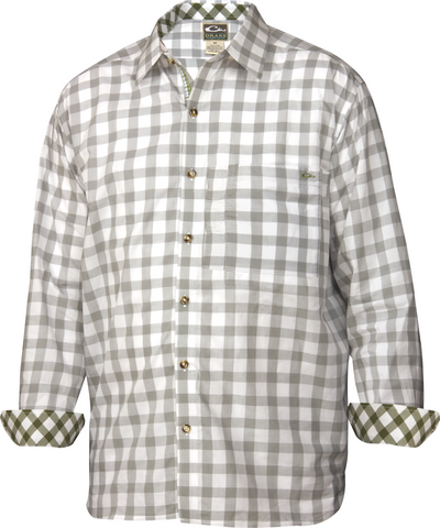 Drake Waterfowl Long Sleeve Accented Gingham Cotton Shirt DW2641 – HDSOutdoors Drake Waterfowl Long Sleeve Accented Gingham Cotton Shirt DW2641 – HDSOutdoors