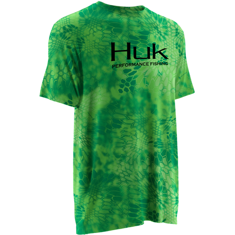 Huk Logo Tee Small / Blaze Yellow