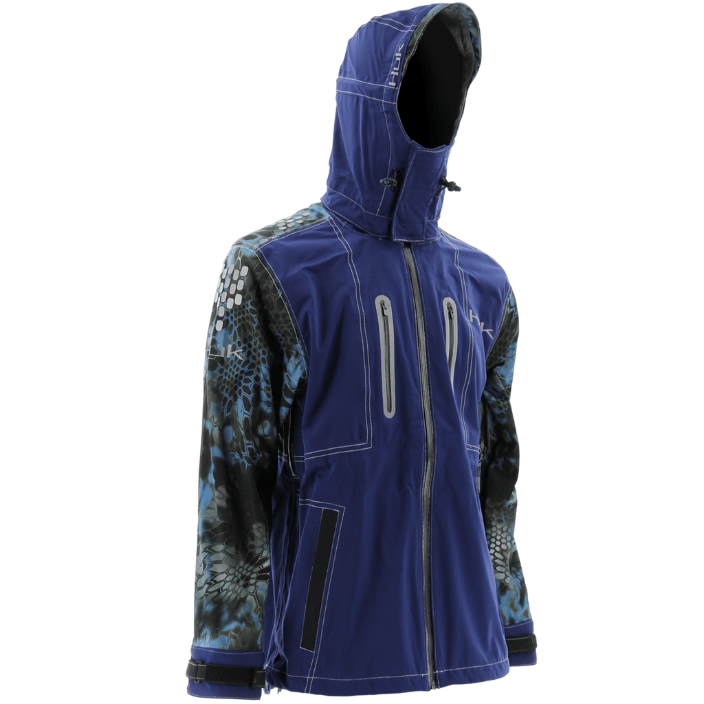 HUK Tournament Jacket  Wind & Water Proof Rain Jacket, HUK BLUE