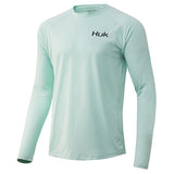 HUK Men's Pursuit Long Sleeve Performance Fishing Shirt, Sea Foam, H1200304