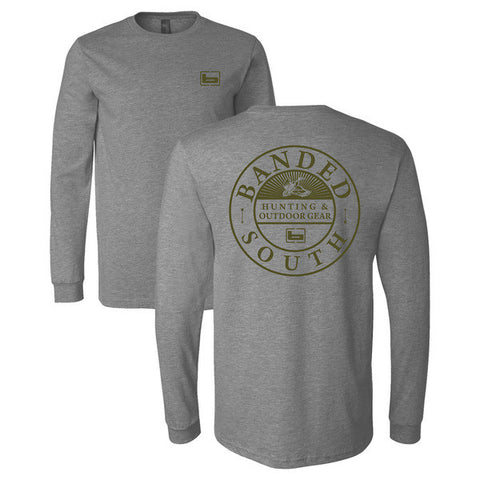 Banded South L/S Tee Gray