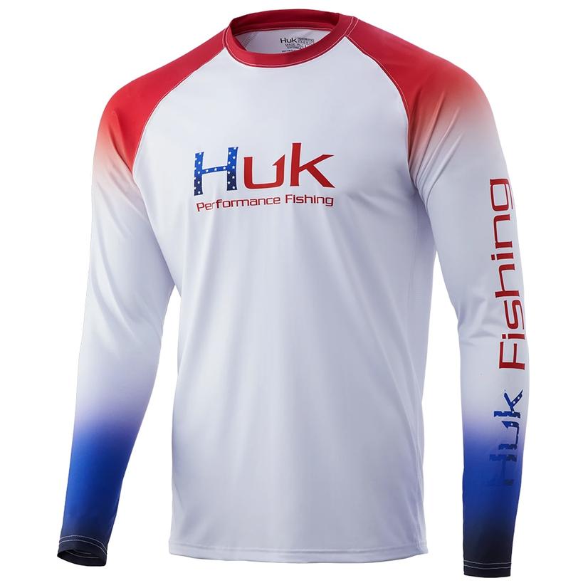HUK Flare Double Header Americana Boy's Long Sleeve